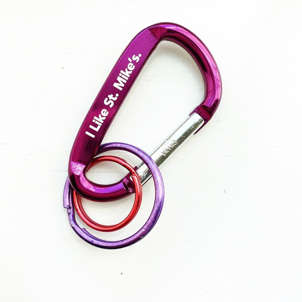 Purple “I Like St. Mike’s” carabiner keychain